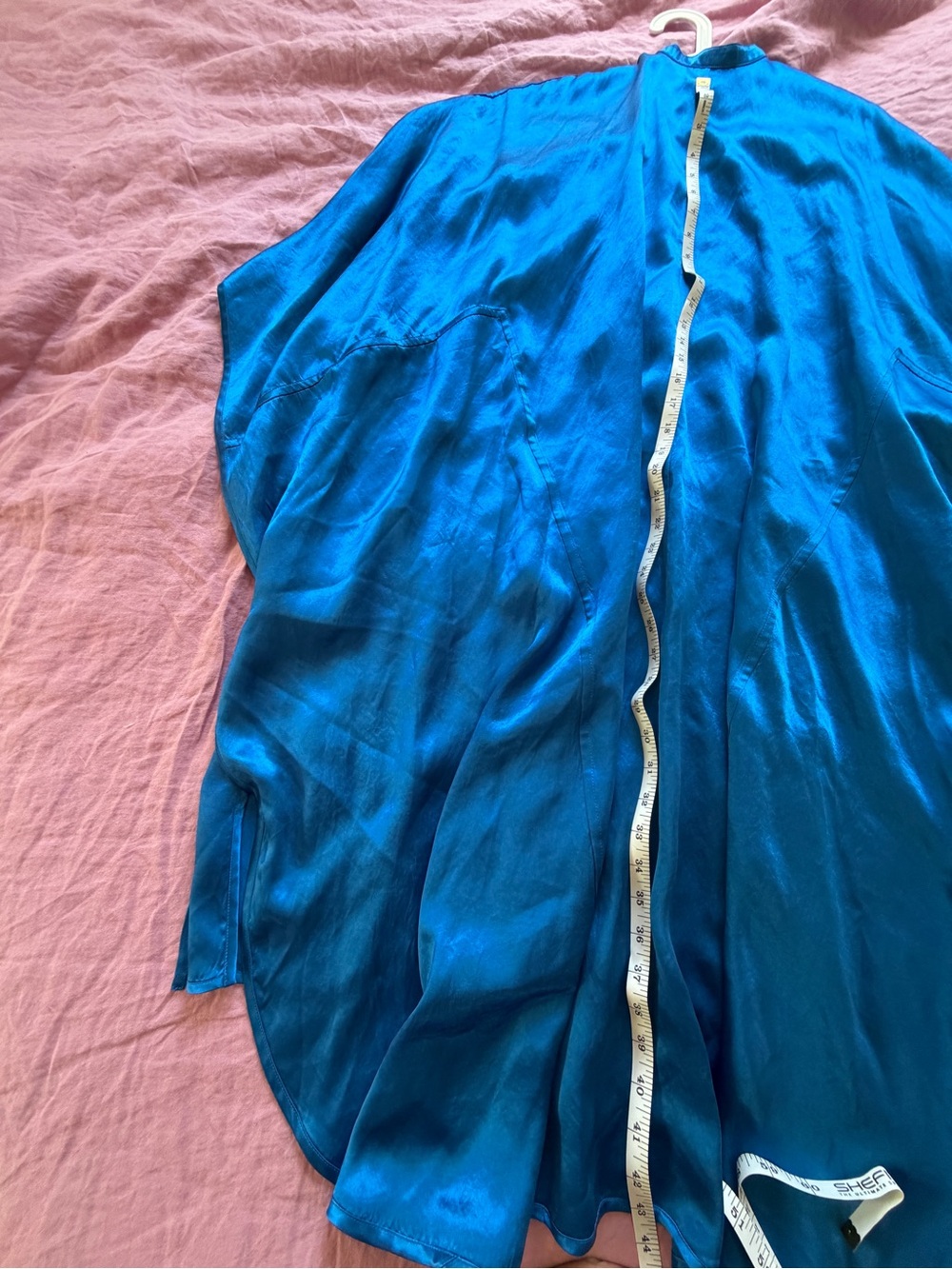 Acne Blue Satin Mini Dress - Picture 4 of 7